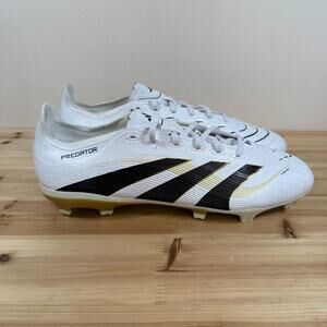 Adidas Predator League FG/MG White Metallic Gold Soccer Cleats JI1116 Mens 12